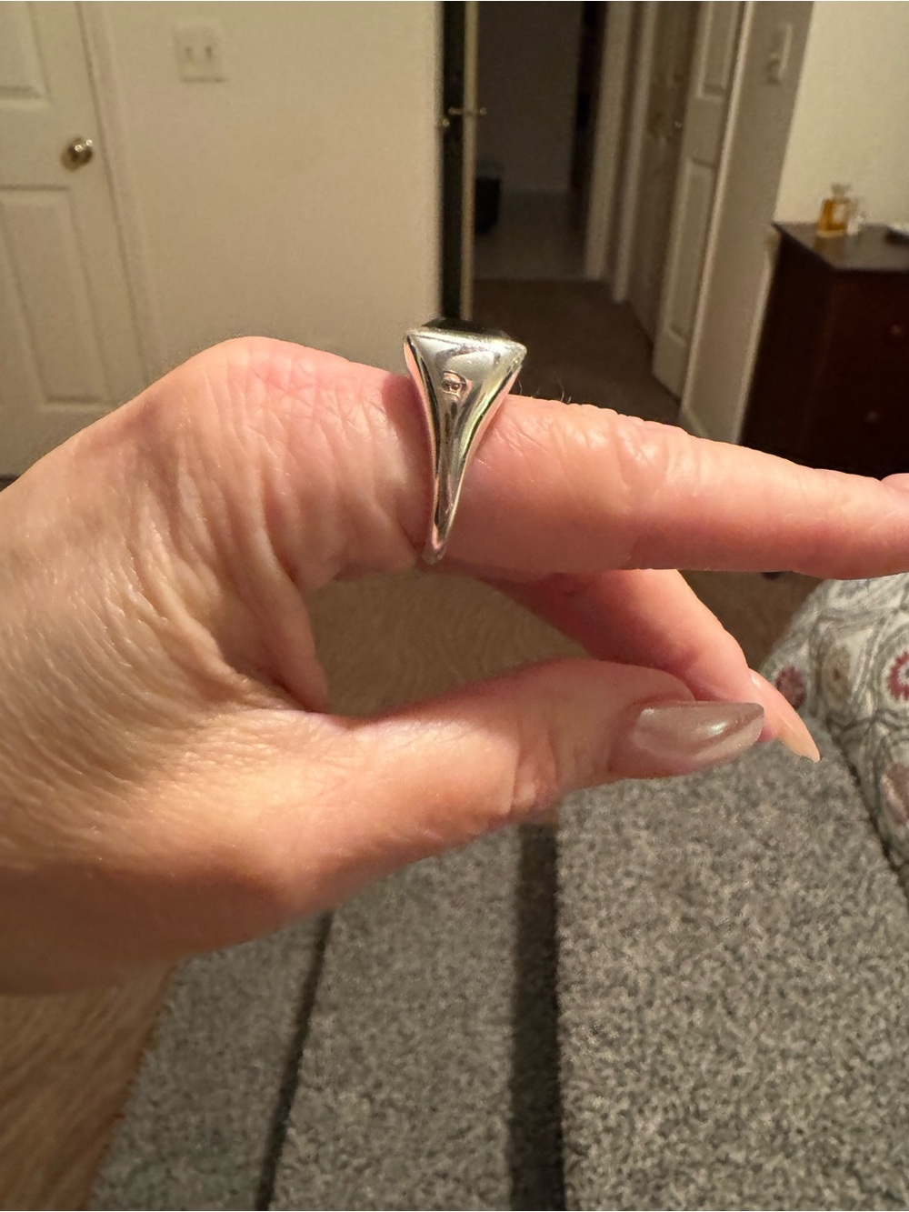 Monica Vinader Power Ring Sterling Silver Black Onyx - Picture 2 of 6